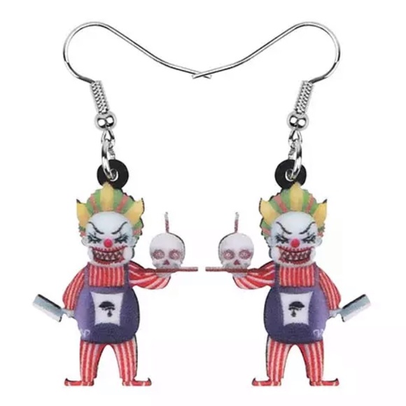 Lex T S Closet Jewelry Bogo Creepy Killer Clown Earrings